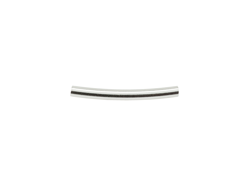 Sterling Silver Curved Tube 10mm x 1mm ~ Pack of 10