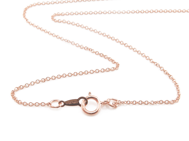 Rose Gold Filled Fine Cable Chain Necklace with Spring Clasp ~ 16''