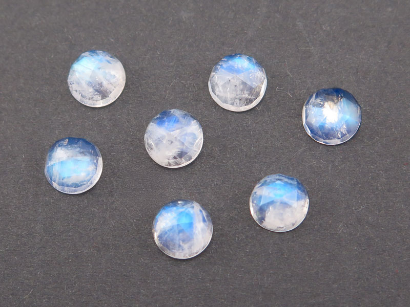 Rainbow Moonstone Rose Cut Round Cabochon Various Sizes