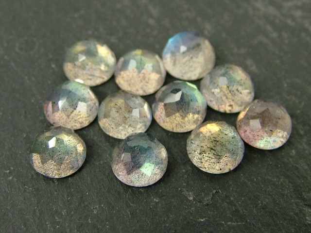 Labradorite Rose Cut Round Cabochon ~ Various Sizes