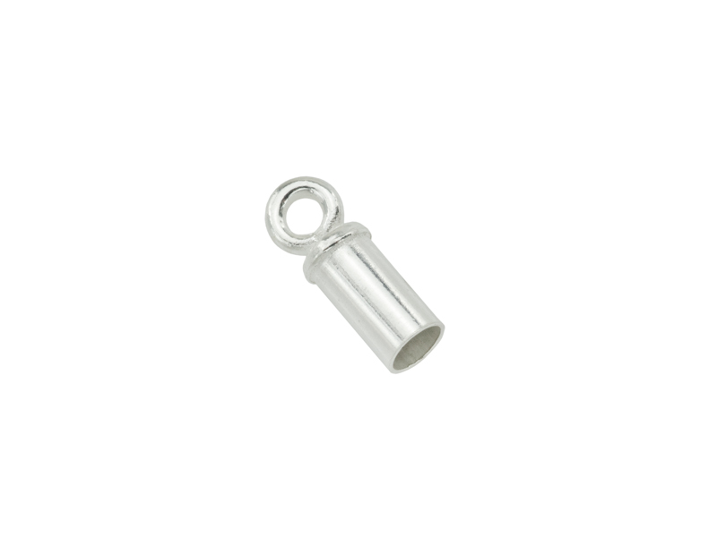 Sterling Silver Tube End Cap 2mm ID