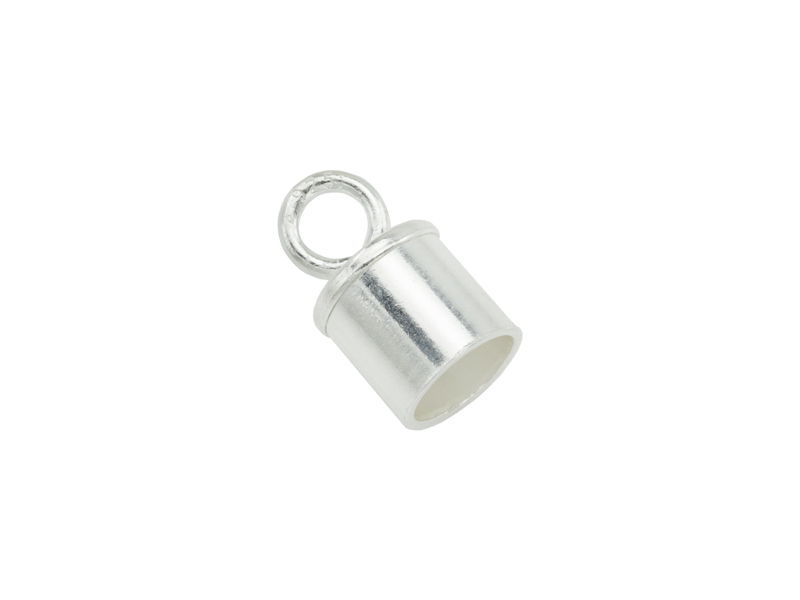 Sterling Silver Tube End Cap 4mm ID