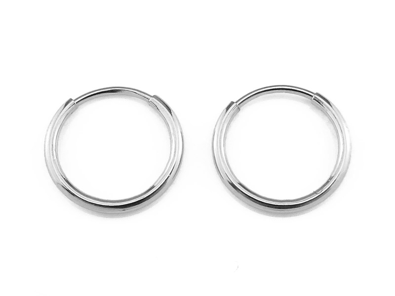 Sterling Silver Earring Hoop 12mm ~ PAIR