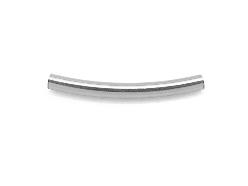 Sterling Silver Curved Tube 15mm x 1.5mm