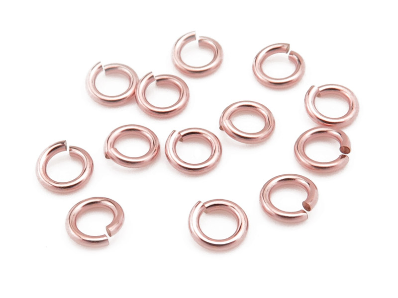 Rose Gold Filled Open Jump Ring 4mm ~ 20ga ~ Pack of 10