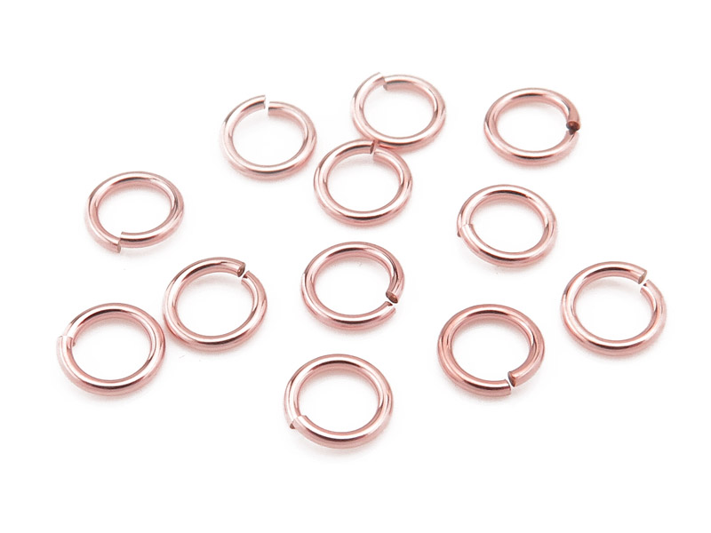 Rose Gold Filled Open Jump Ring 5mm ~ 20ga ~ Pack of 10