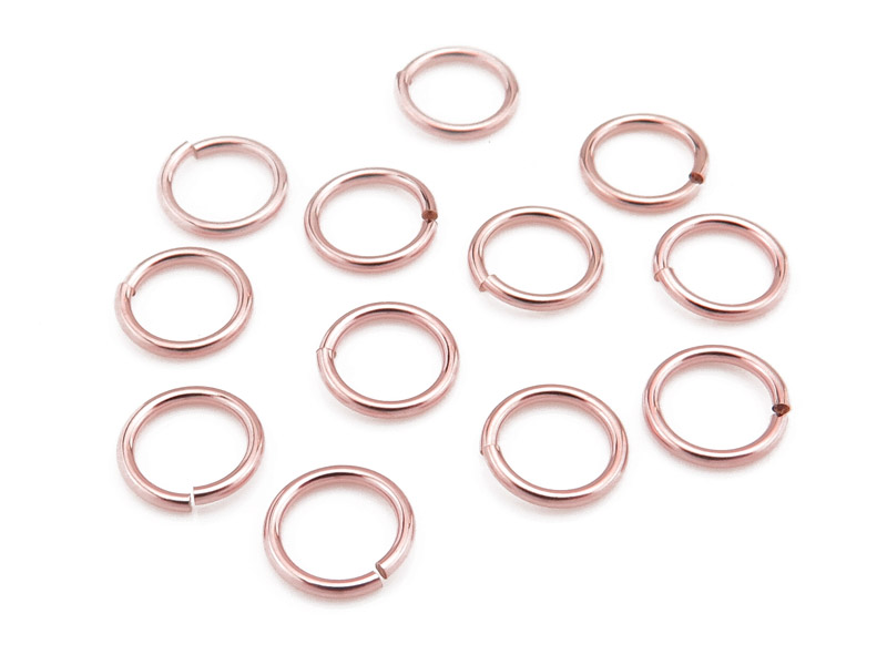 Rose Gold Filled Open Jump Ring 6mm ~ 20ga ~ Pack of 10