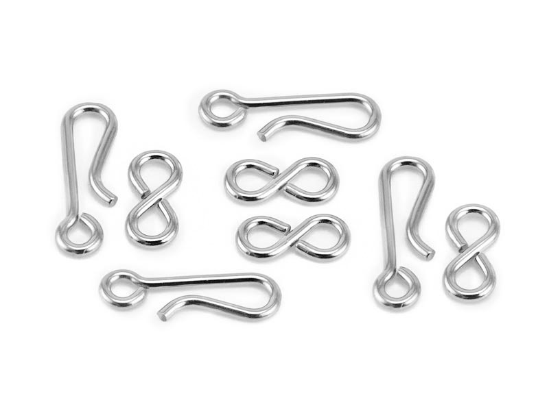 Sterling Silver Hook and Eye Clasp 14mm