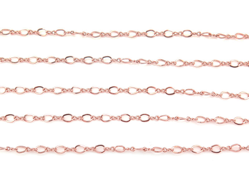 Rose Gold Filled Figure 8 Cable Chain 3.25 x 2.25mm ~ Offcuts