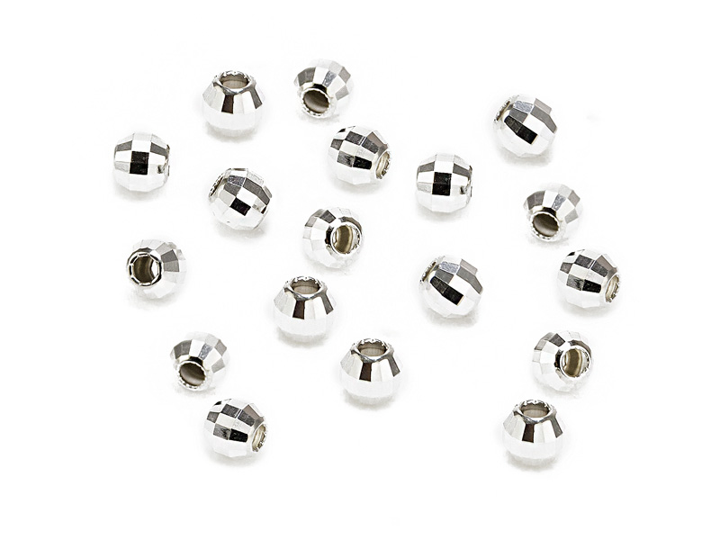 Sterling Silver Round Mirror Bead 3mm ~ Pack of 10