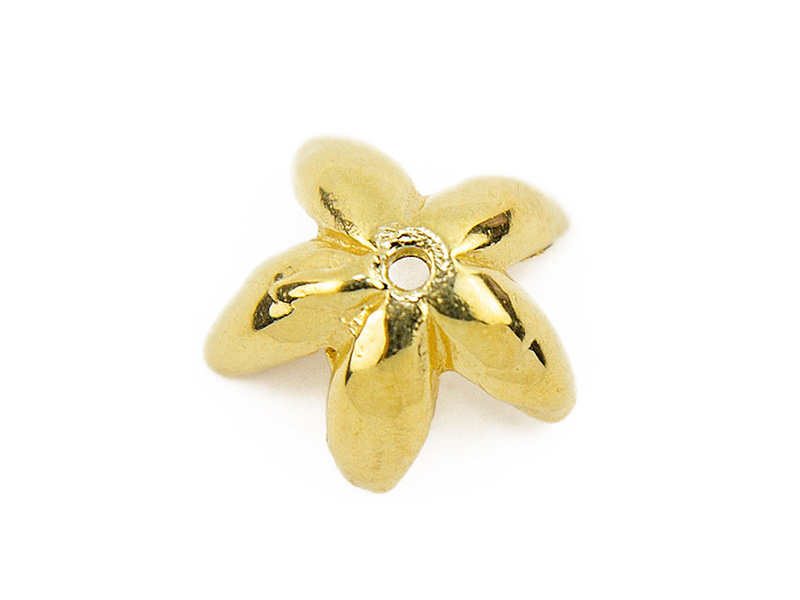 Gold Vermeil Flower Bead Cap 9.5mm
