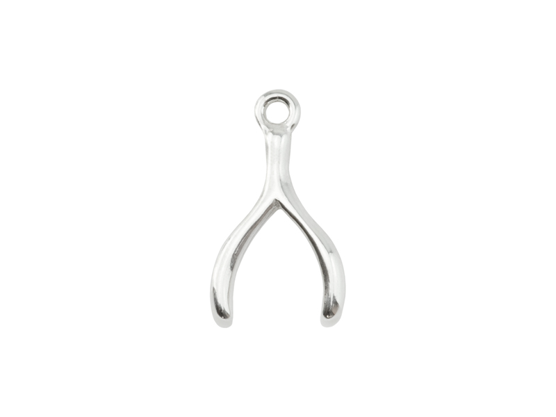 Sterling Silver Wishbone Charm 11mm