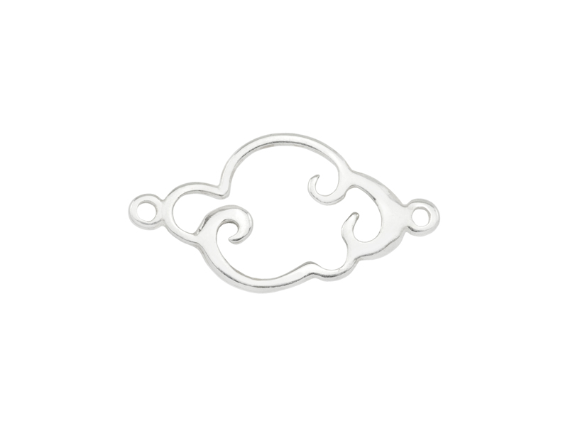Sterling Silver Cloud Connector 15mm