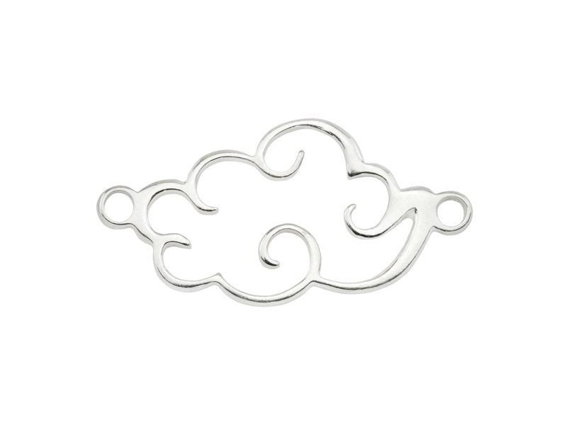 Sterling Silver Cloud Connector 25mm