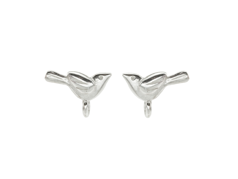 Sterling Silver Bird Ear Stud ~ PAIR