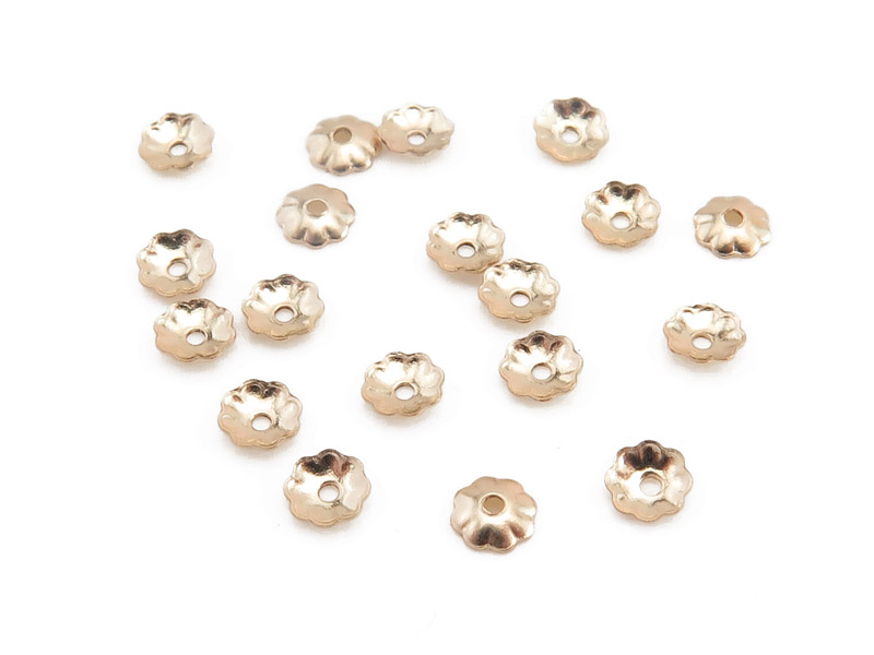 Gold Filled Flower Bead Cap 3mm