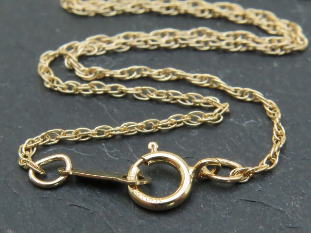 Gold Filled Rope Chain Necklace with Spring Clasp ~ 16''