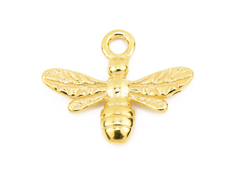 Gold Vermeil Bee Pendant 13mm