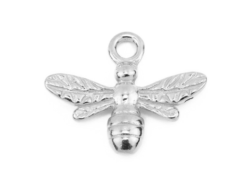 Sterling Silver Bee Pendant 13mm