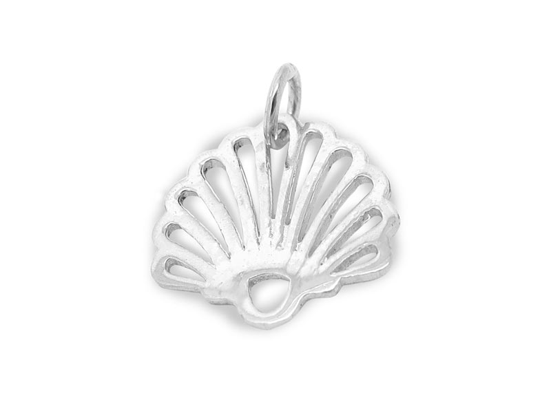 Sterling Silver Seashell Pendant 15mm