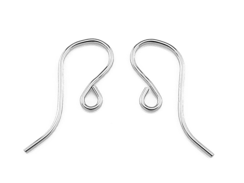 Sterling Silver Plain Ear Wire ~ PAIR