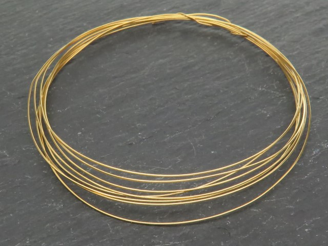 Gold Vermeil Wire ~ 28 gauge (0.3mm) ~ Soft ~ Round ~ 5ft