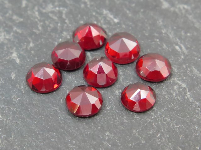 Garnet Rose Cut Round Cabochon ~ Various Sizes