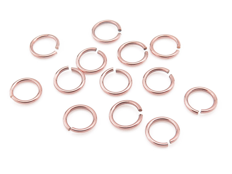 Rose Gold Filled Open Jump Ring 4mm ~ 24ga ~ Pack of 10