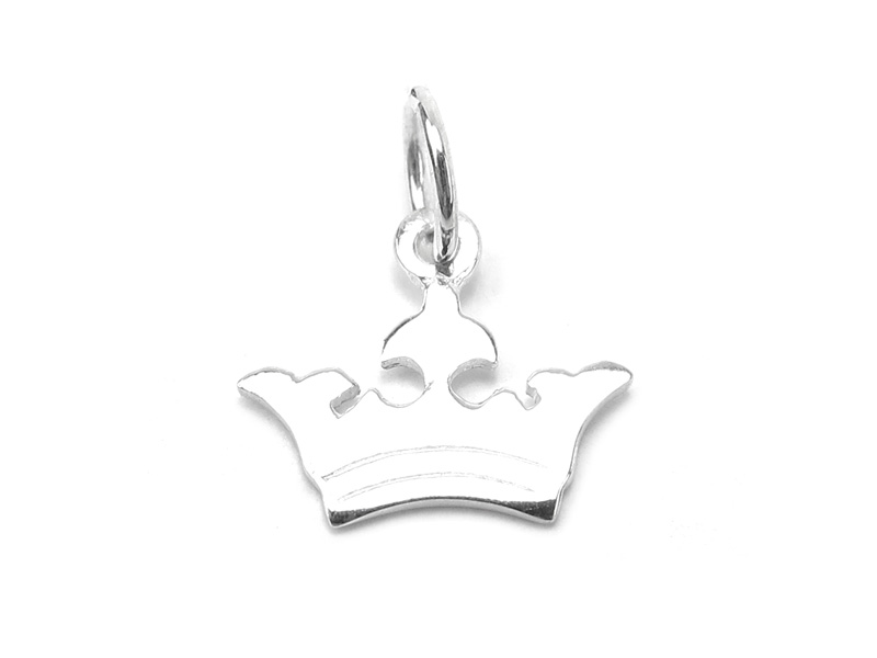 Sterling Silver Crown Pendant 10.5mm