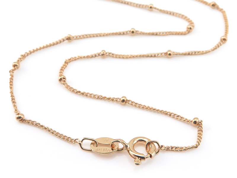 Gold Filled Satellite Chain Necklace with Spring Clasp ~ 18''