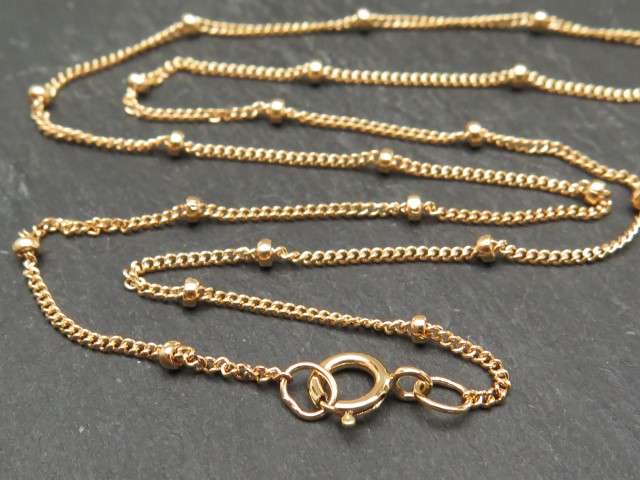 Gold Filled Satellite Chain Necklace with Spring Clasp ~ 18''