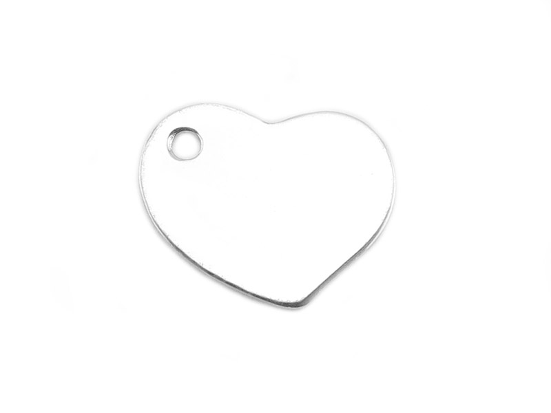 Sterling Silver Heart Charm 9mm