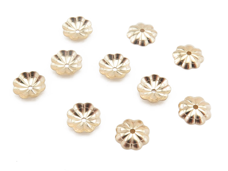 Gold Filled Flower Bead Cap 7mm