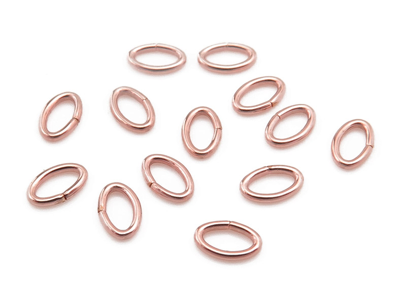 Rose Gold Filled Oval Open Jump Ring 4.5mm ~ 22ga ~ Pack of 10
