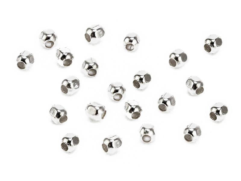 Sterling Silver Square Bead (Rounded Corners) 2mm