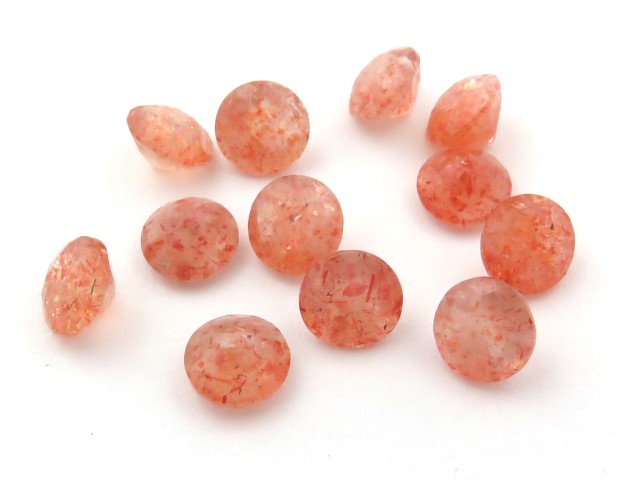 Sunstone Faceted Round ~ Various Sizes
