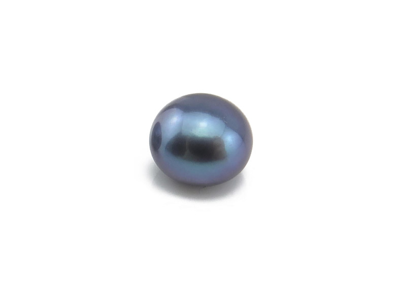 Freshwater Pearl Peacock Button ~ Various Sizes ~ Half Drilled ~ SINGLE