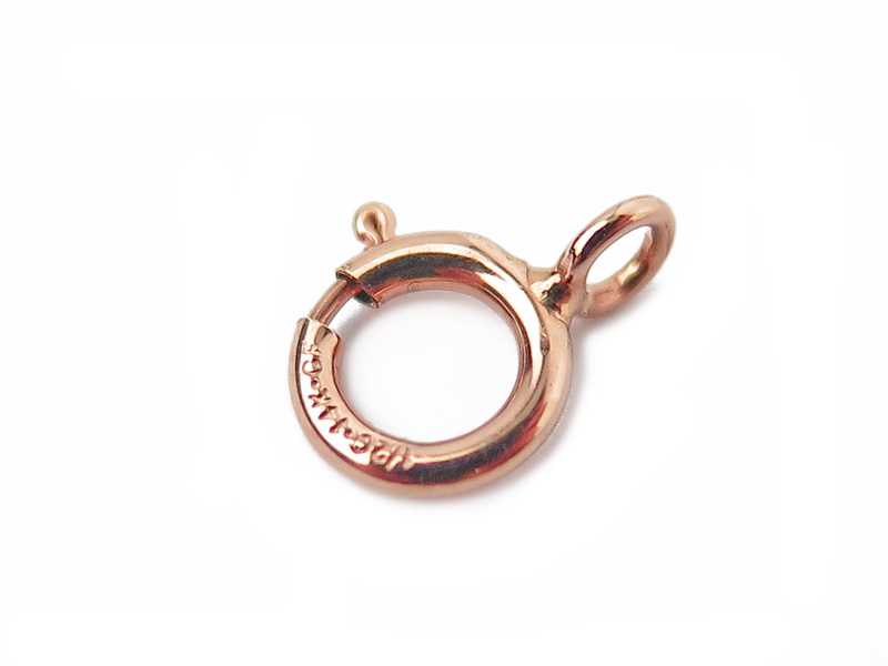 Rose Gold Filled Spring Ring Clasp w/Closed Ring 5mm
