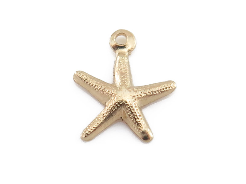 Gold Filled Starfish Charm 10mm