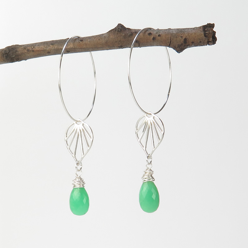 Sterling Silver Beading Hoop 30mm PAIR