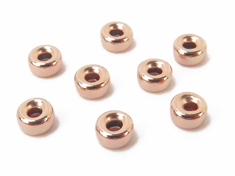 Rose Gold Filled Smooth Rondelle Bead 4mm