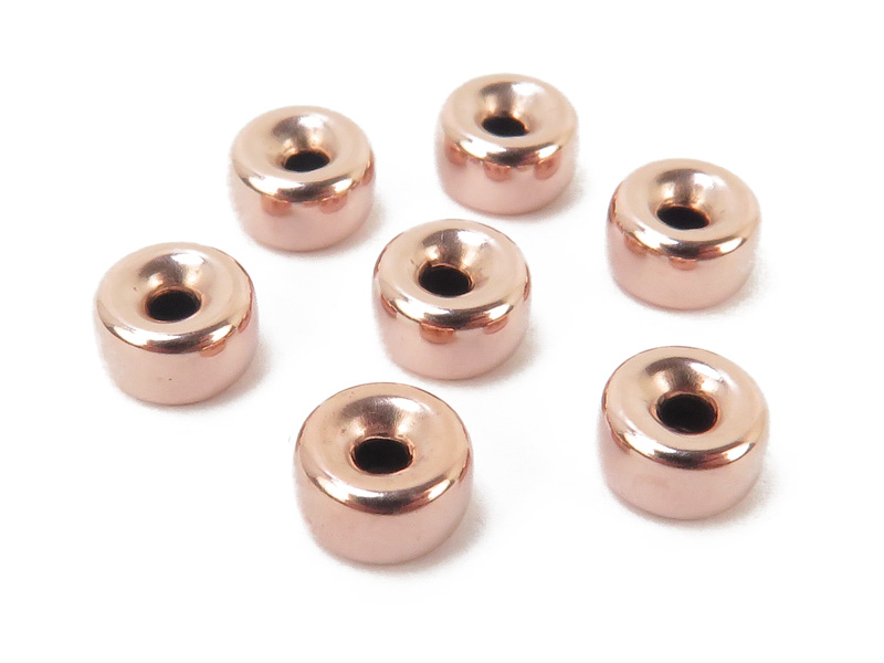 Rose Gold Filled Smooth Rondelle Bead 6mm
