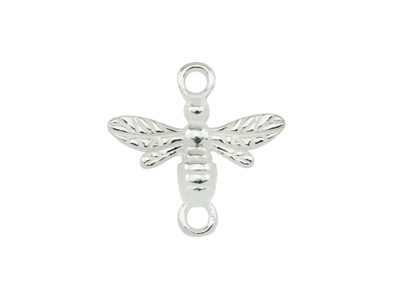 Sterling Silver Bee Connector 14mm