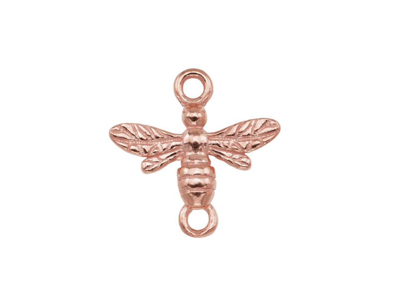 Rose Gold Vermeil Bee Connector 14mm