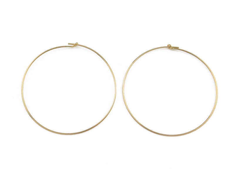 Gold Filled Beading Hoop 45mm PAIR