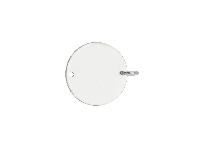 Sterling Silver Round Tag with Hole 16mm ~ Optional Engraving