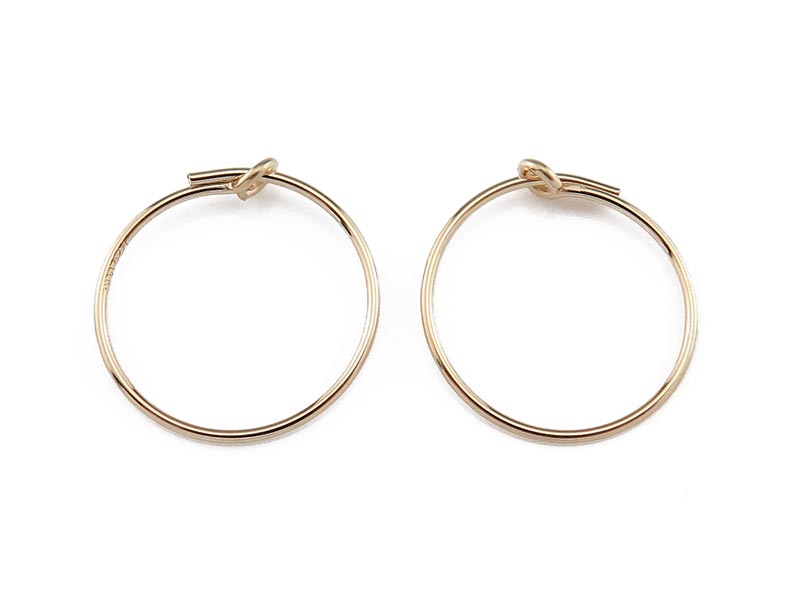 Gold Filled Beading Hoop 15mm ~ PAIR