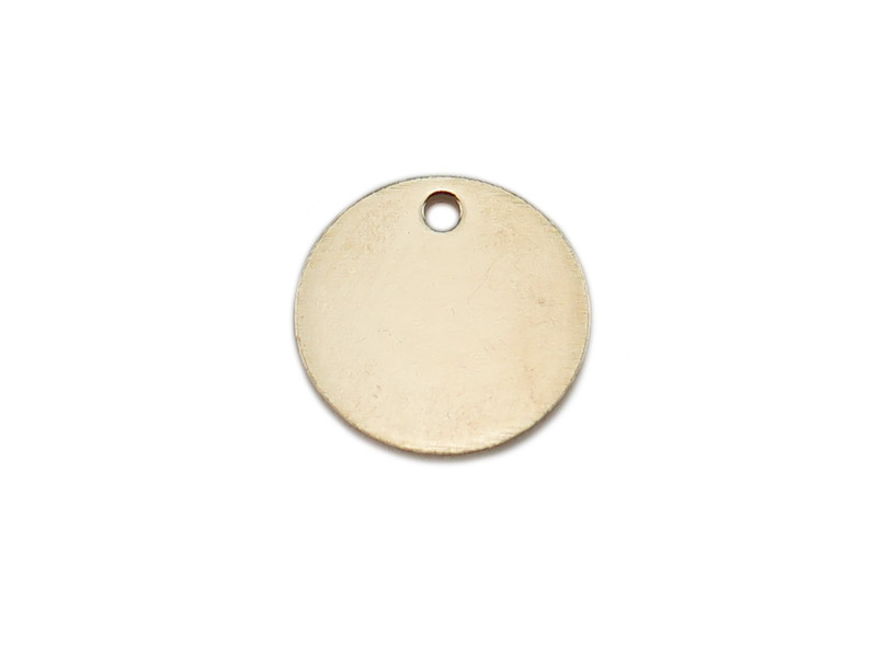 Gold Filled Round Tag 9mm (Thick) ~ Optional Engraving