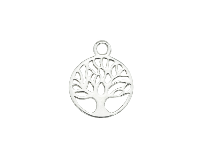 Sterling Silver Tree of Life Charm 13mm