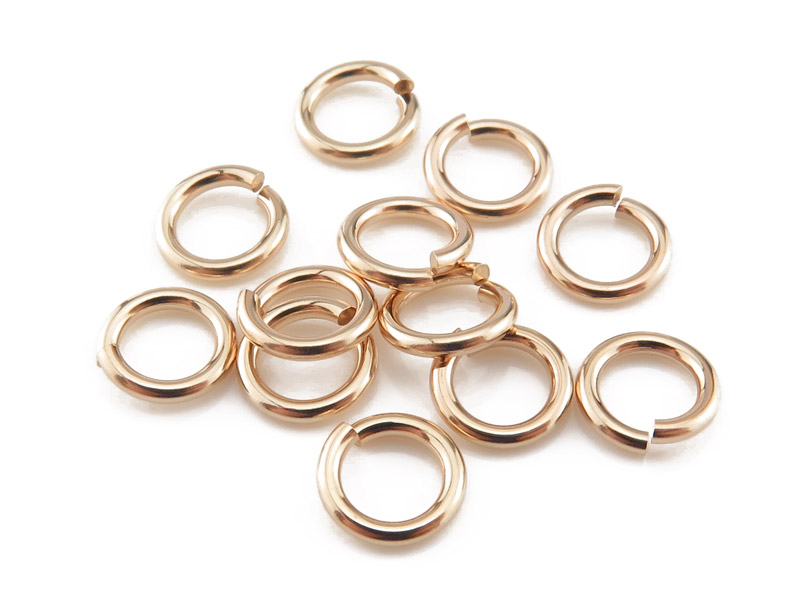 Gold Filled Open Jump Ring 6mm ~ 18ga ~ Pack of 10